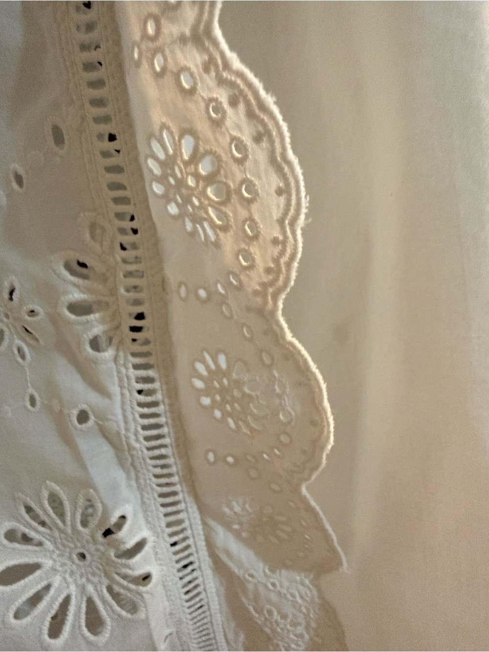 Veronica Beard Gale Blouse White Eyelet Lace - Picture 7 of 8